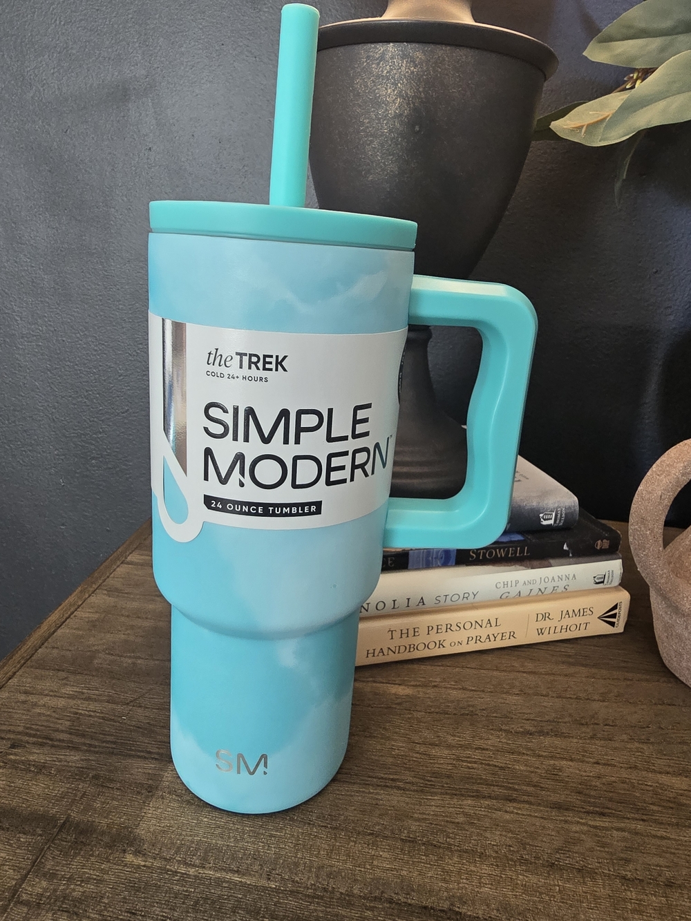 Simple Modern The TREK 24oz Turquoise Tumbler with Straw & Handle